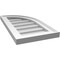 Ekena Millwork Quarter Round Top Right Surface Mount PVC Gable Vent w/ 2"W x 1-1/2"P Brickmould Frame, 12"W x 22"H GVPQR12X2202SN - alternate 3